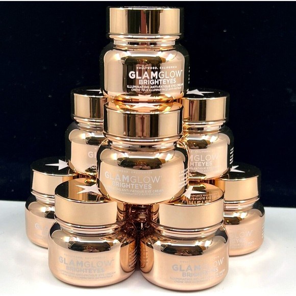 GlamGlow BrightEyes Illuminating Anti-Fatigue Eye Cream Factory Sealed .5oz Full - Picture 3 of 5